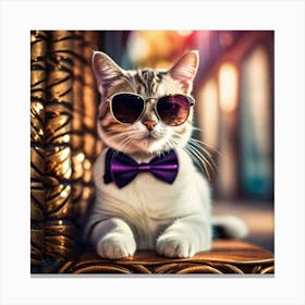 Cat In Sunglasses 19 Canvas Print