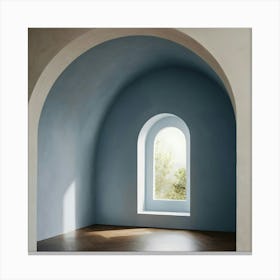 Empty Room With Arched Window 1 Canvas Print