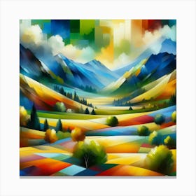 Abstract Landscape Painting 17 Canvas Print