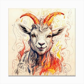 Goat Art 4 Canvas Print