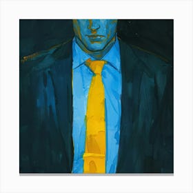 Man With A Yellow Tie Canvas Print