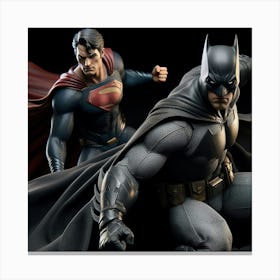 Batman And Superman 2 Canvas Print