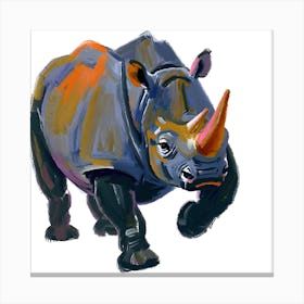 Black Rhinoceros 01 Canvas Print