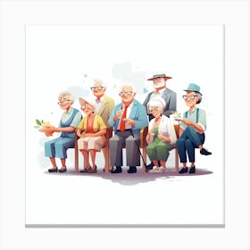Old People 14 Canvas Print