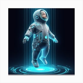 Futuristic Baby In Space Canvas Print