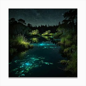 Night In The Forest 16 Canvas Print