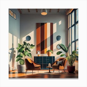 Modern Living Room 37 Canvas Print