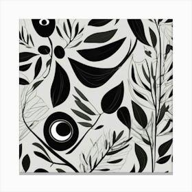 Black And White Pattern Canvas Print