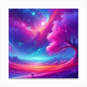 Tree In The Sky 55 Canvas Print