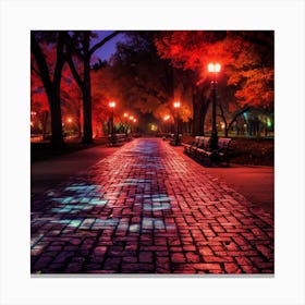 Twilight In The Park Canvas Print