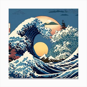 Great Wave Off Kanagawa 6 Canvas Print