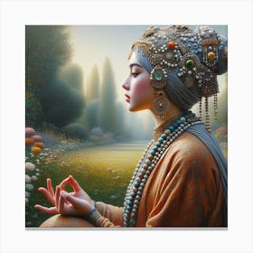 Meditating Woman 7 Canvas Print