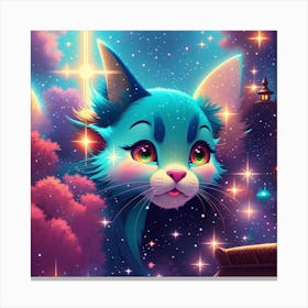 Cat In Space 2 Canvas Print