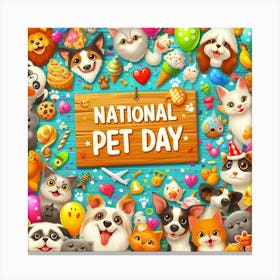 National Pet Day 8 Canvas Print