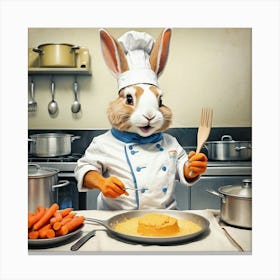 Chef Rabbit 9 Canvas Print