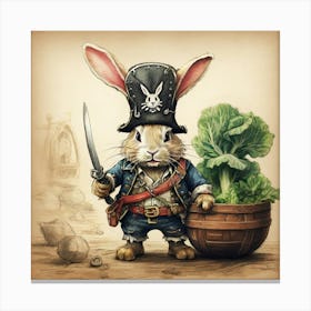 Pirate Bunny Canvas Print