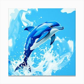 Dolphin Jumping 2 Canvas Print