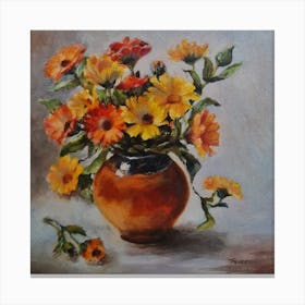 Calendulas Canvas Print