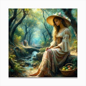 Girl In The Woods11 Canvas Print