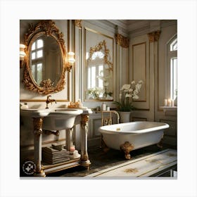 Rococo Bathroom Canvas Print