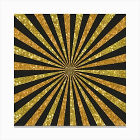 Gold Glitter Sunburst Background 07 Canvas Print