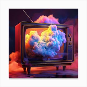 Tv In The Clouds 9 Canvas Print