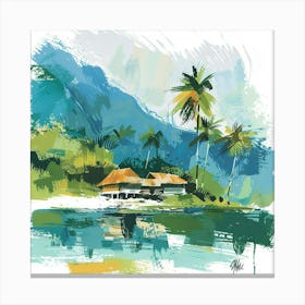 A Tahiti In French Polynesia Expressive Strokes 1 Canvas Print