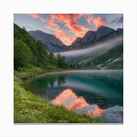 Sunrise In Slovenia Canvas Print