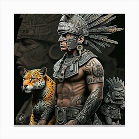 Aztec Warrior Canvas Print