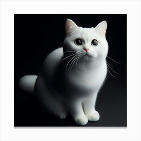 White Cat 2 Canvas Print