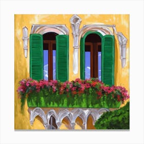 Amalfi Window Art Print Venice Window Canvas Print