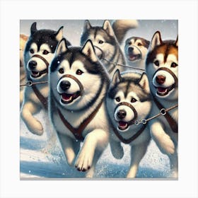 Husky Dogs Leinwandbild