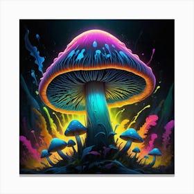 Mushroom Painting Canvas Print