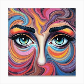 Face Painting 2 Canvas Print