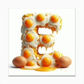 Funny Alpabet - E (Eggs) Canvas Print