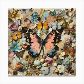 Butterfly Collage Canvas Print