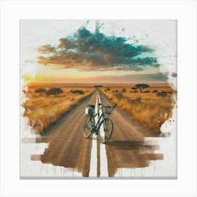Bike on the road Canvas Print