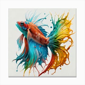 Siamese Fish Canvas Print