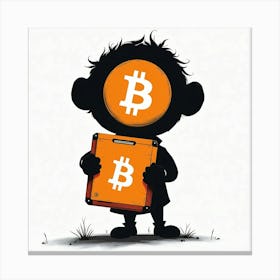 Bitcoin Monkey Canvas Print