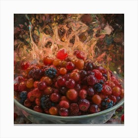 Berries In A Bowl Canvas Print