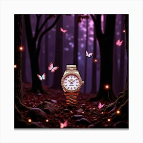 Butterfly Watch In The Forest Canvas Print