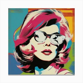 'The Woman In Glasses' Canvas Print