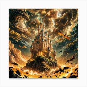 Castle Of Dragons Canvas Print