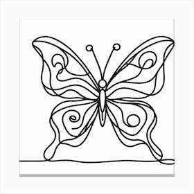 Butterfly Picasso style 1 Canvas Print