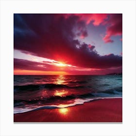 Sunset At The Beach 244 Canvas Print