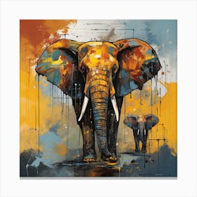 Elephants Canvas Print