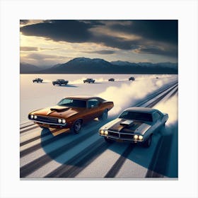 Classic Muscle Cars Canvas Print