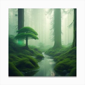 Mossy Forest Canvas Print