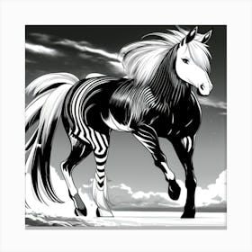 Zebra Horse Canvas Print