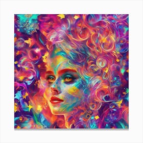 Psychedelic Girl Canvas Print